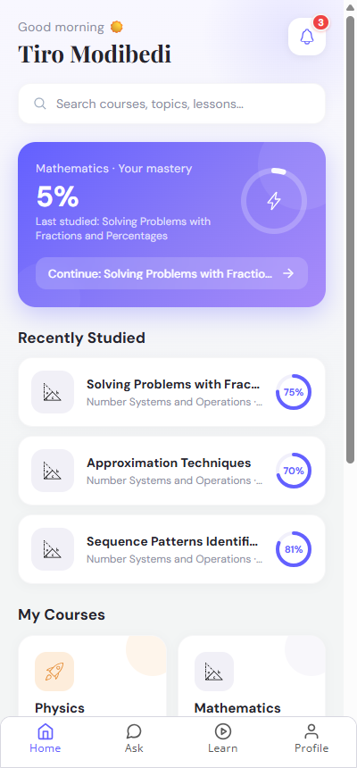Your subjects, your dashboard